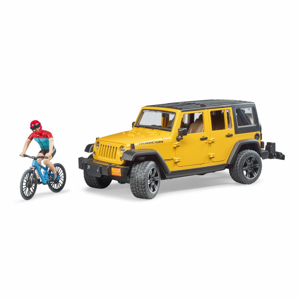 Bruder Leisure Jeep Wrangler Rubicon Unlimited, with mountain bike, model vehicle, model vehicle, toy, 02543