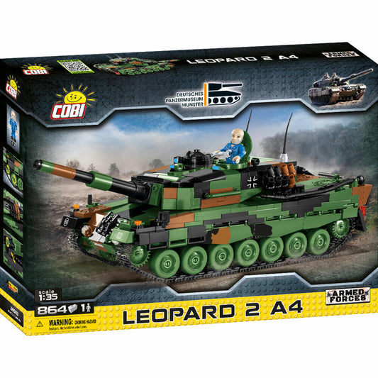 COBI Small ArmyLeopard 2 A4, Militär, Soldaten, Panzer, Spielzeug, Konstruktionsbausteine, 864 Teile, 2618