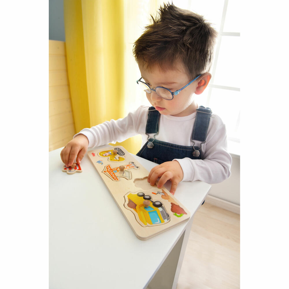 HABA Greifpuzzle Auf Der Baustelle, Greif Puzzle, Puzzlespiel, Kinderpuzzle, Spielzeug, 301943