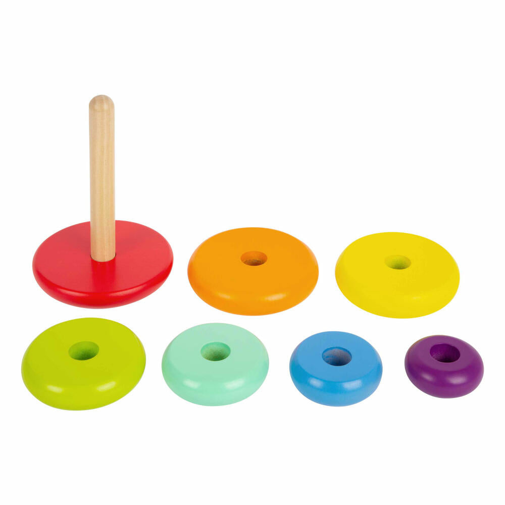 Legler Small Foot Stapelturm Regenbogen, Spielzeug, ab 12 Monate, 11775