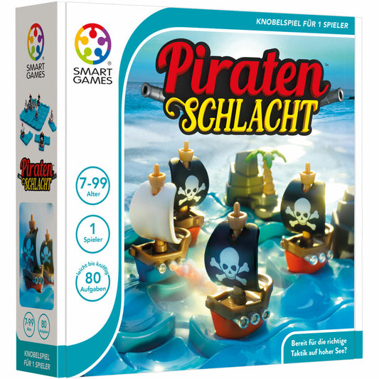 Smart Games Logikspiel Piratenschlacht, Denkspiel, Knobelspiel, Spielzeug, ab 7 Jahren, SG 094 DE