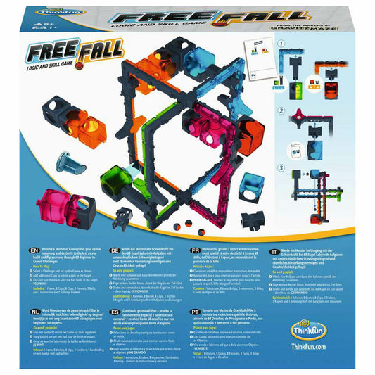 Ravensburger ThinkFun Free Fall, Konzentrationsspiel, Denkspiel, Lernspiel, 1 Spieler, ab 8 Jahren, 76548