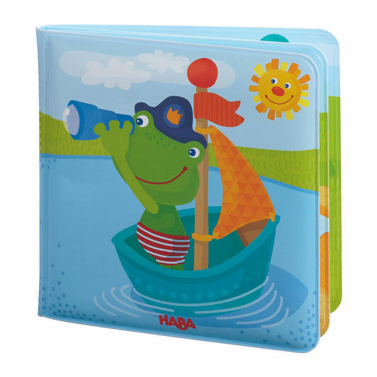 HABA Bath Book Captain Frog, Bath Toy, Water Toy, Bathtub, Toy, 302634