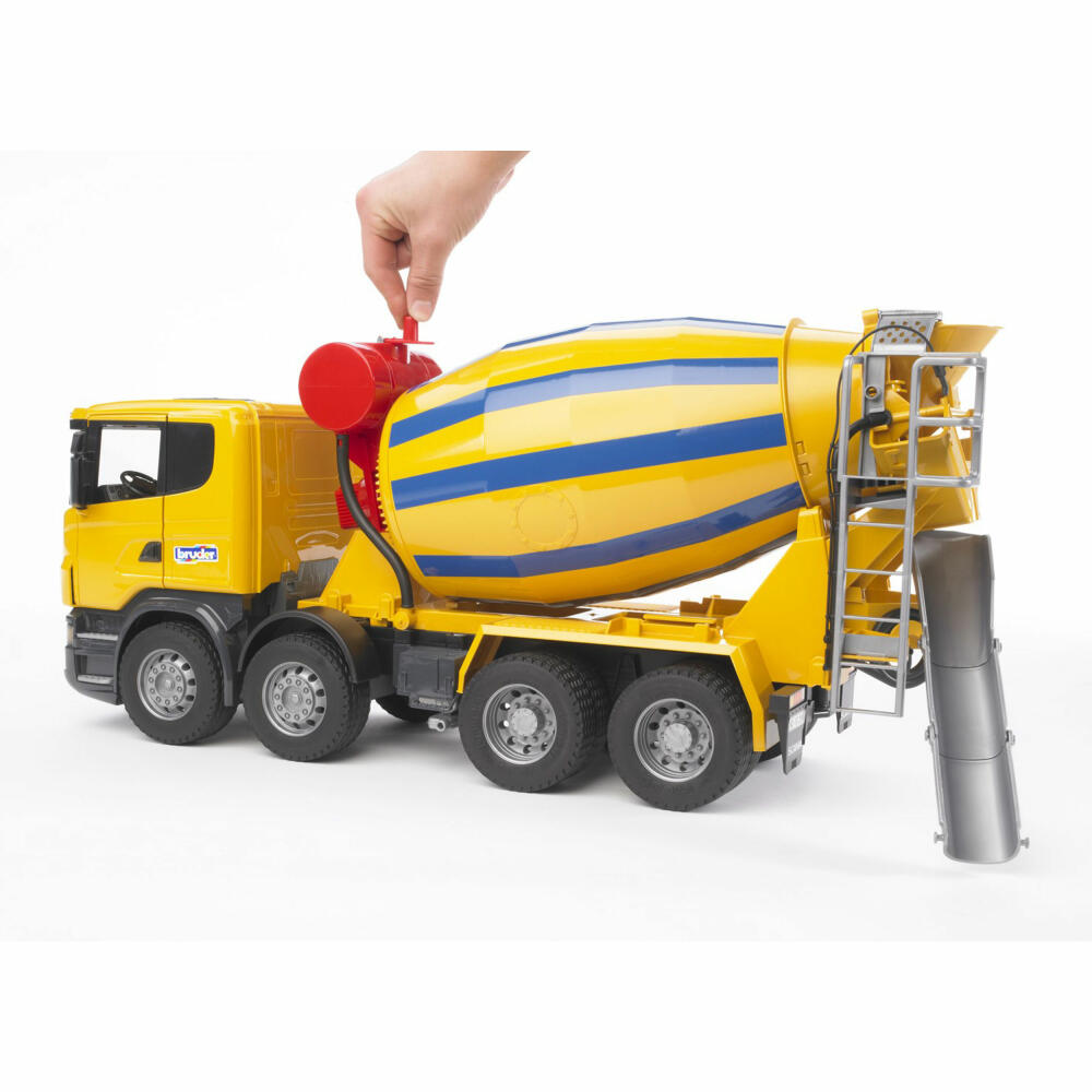 Bruder Baufahrzeuge Scania R-Serie Betonmisch-LKW, Betonmischer, Modellfahrzeug, Modell Fahrzeug, Spielzeug, 03554