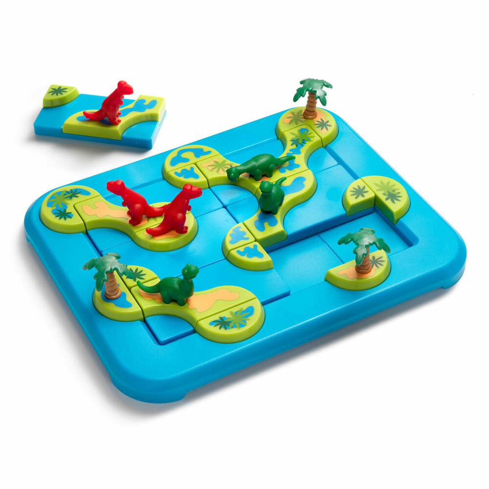 Smart Games Solitärspiel Dinosaurier Geheimnisvolle Inseln, Knobelspiel, Kinderspiel, Kinder Spiel, ab 6 Jahren, SG 282 DE