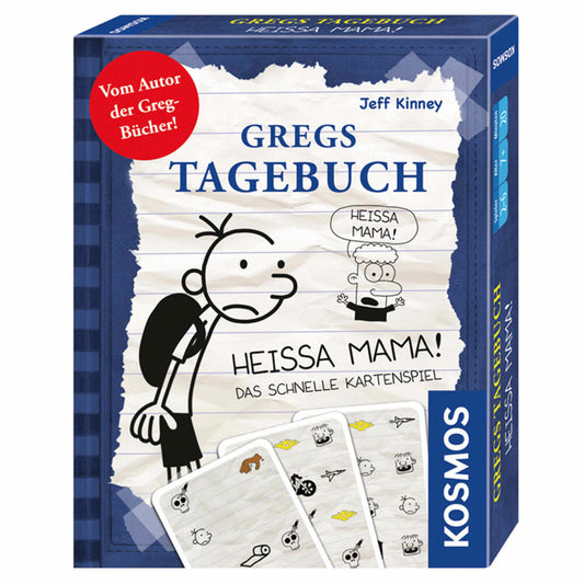 KOSMOS Kinderspiele Gregs Tagebuch - Heissa Mama!, Jeff Kinney, Kartenspiel, Karten Spiel, ab 7 Jahren, 741624