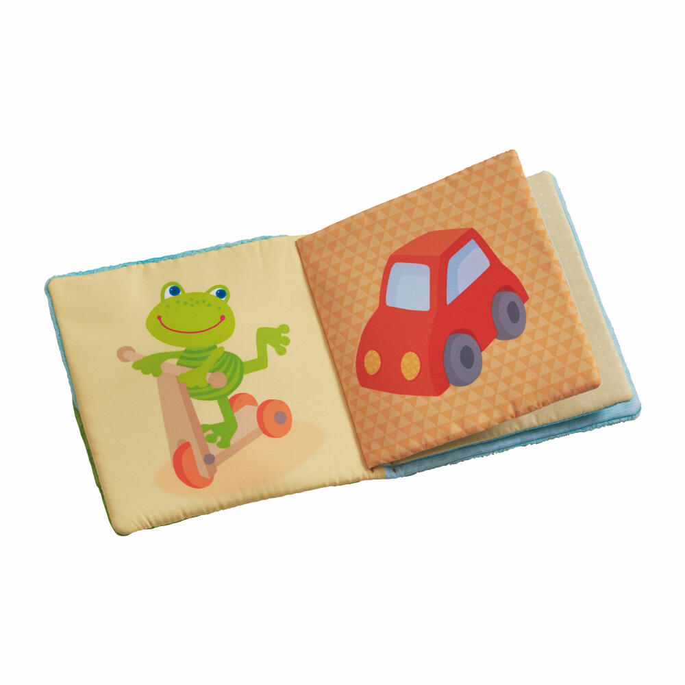 HABA Stoffbuch Zauberfrosch, Bilderbuch, Babybuch, Stoff Buch, Stoffspielzeug, Spielzeug, 302097