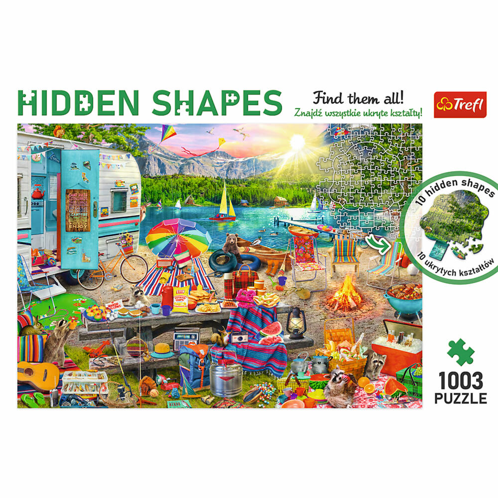 Trefl Puzzle Hidden Shapes Wohnmobil-Trip, 1003 Teile, 68.3 x 48 cm, 10677