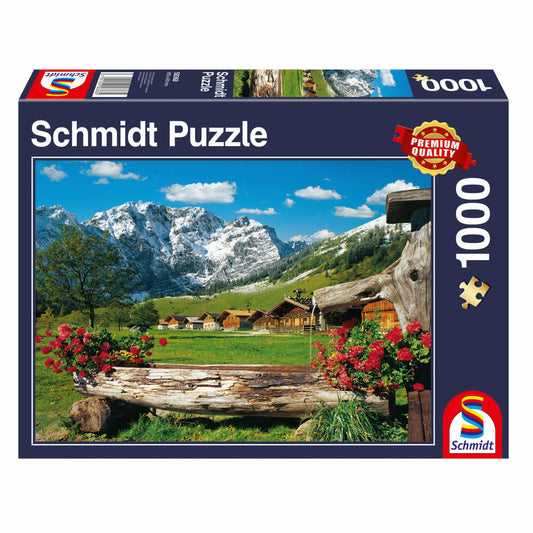 Schmidt Spiele View of the Mountain Idyll, 1000 pieces, adult puzzle, puzzle, jigsaw puzzle, 58368