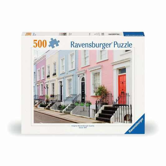 Ravensburger Puzzle Bunte Stadthäuser in London, Erwachsenenpuzzle, 500 Teile, 12000304