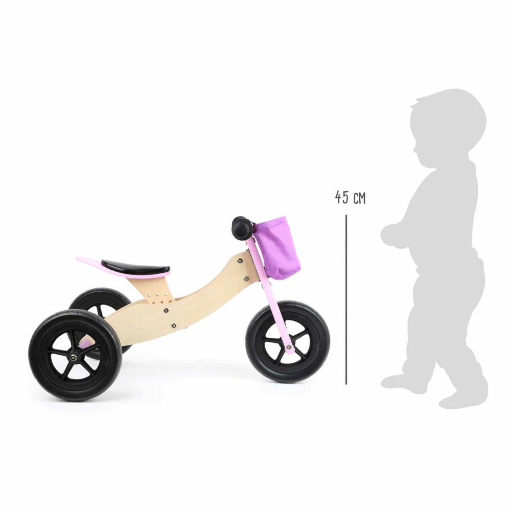 Legler Small Foot Laufrad-Trike Maxi 2 in 1 Rosa, Spielzeug, ab 12 Monate, 11611