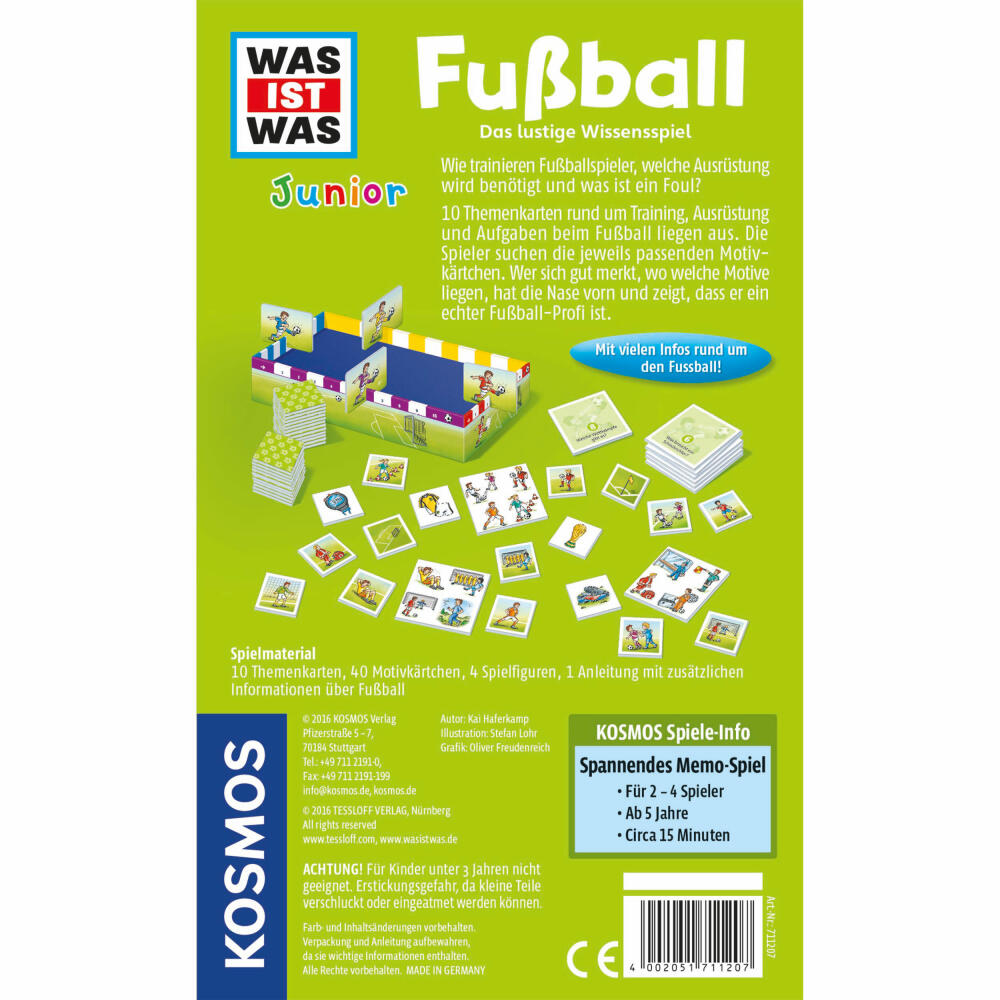 KOSMOS Family Games What is What – Junior Football, Football Quiz, Knowledge Game, Quiz Game, from 5 years, 711207
