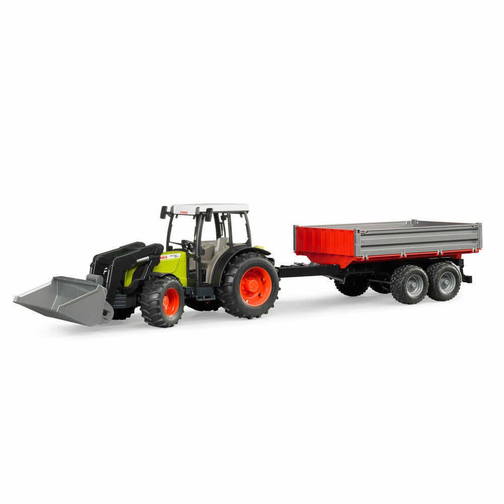 Bruder Agriculture Claas Nectis 267 F, with front loader and side trailer, tractor, model vehicle, model vehicle, toy, 02112