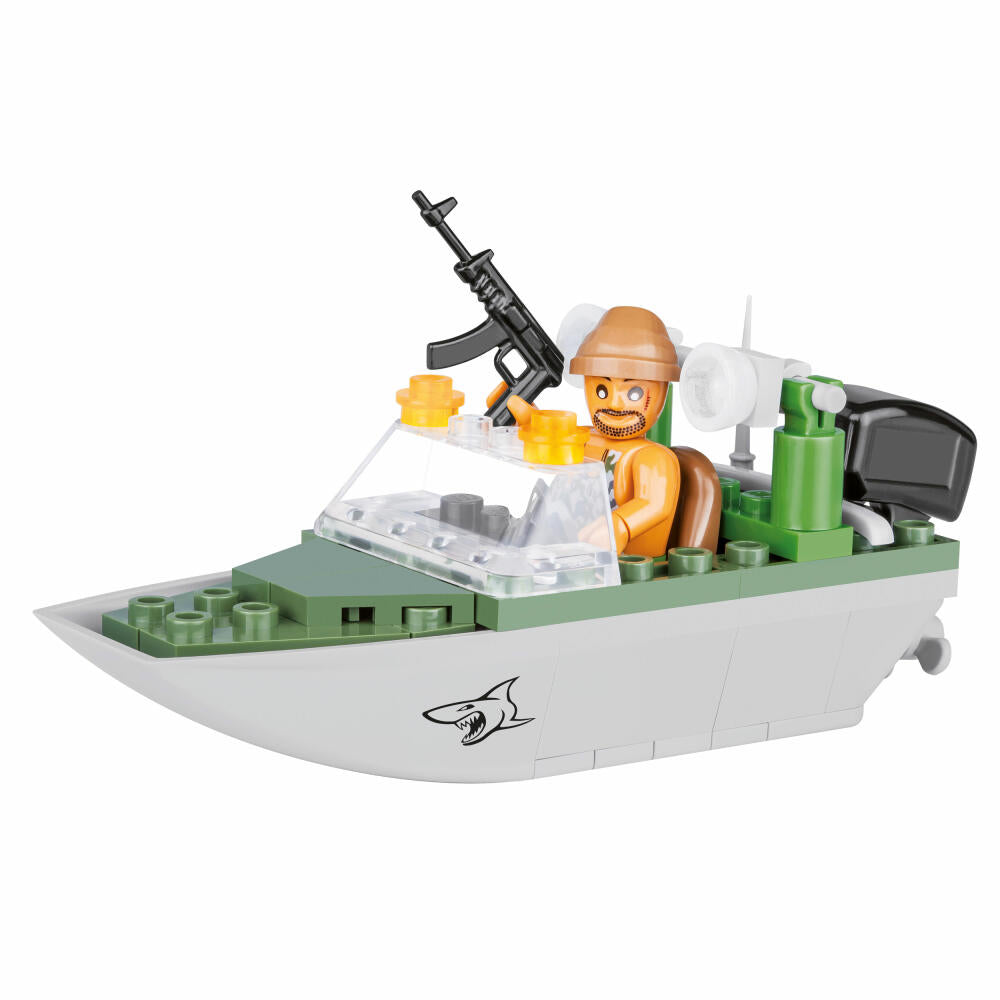 COBI Small Army Shark Patrol Boat, Militär, Soldaten, Schiff, Spielzeug, Konstruktionsbausteine, 60 Teile, 2154
