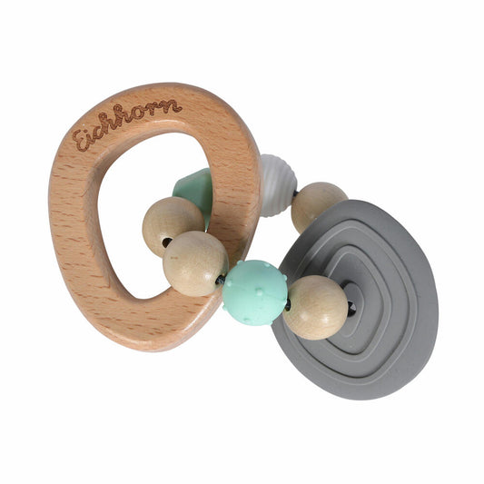 Eichhorn Baby Pure Beißring, Greifling, Kauring, Babyspielzeug, Baby Spielzeug, ab 3 Monaten, Holz / Silikon, 100005712