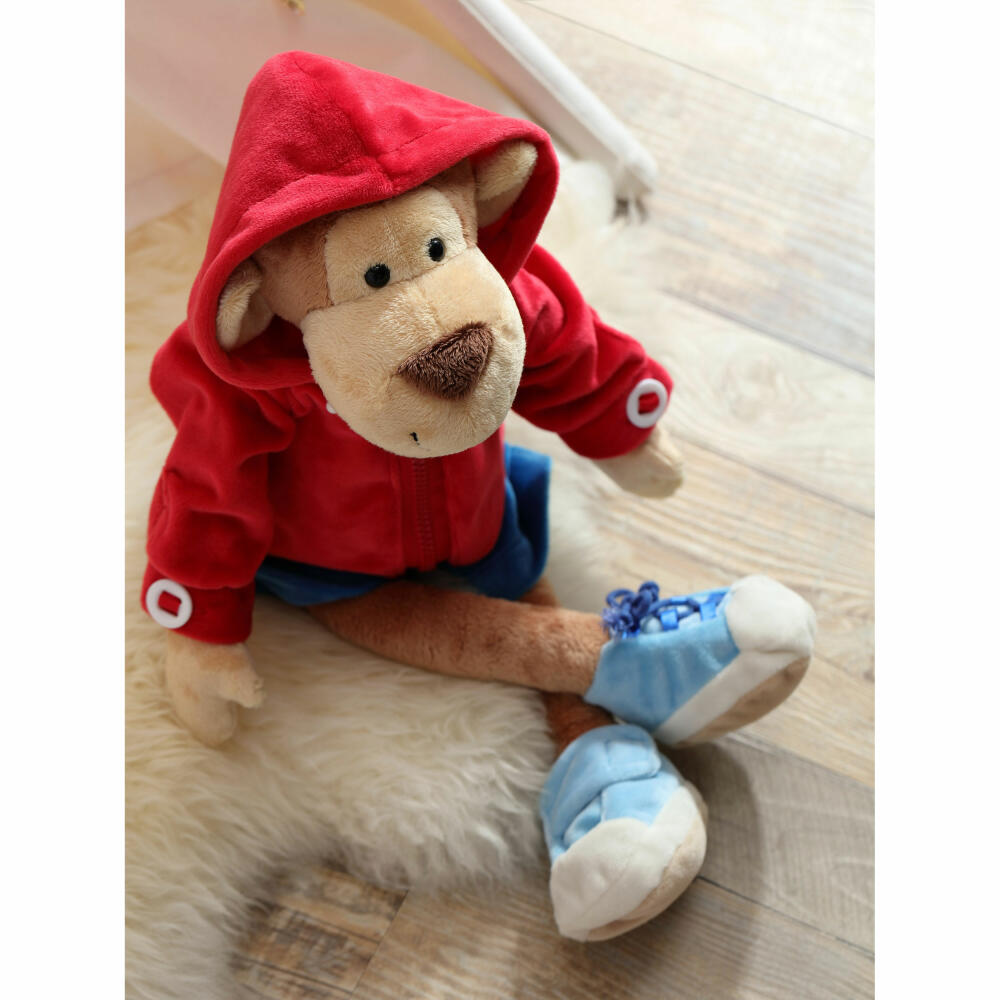 sigikid Lernaffe, Stoff Puppe, Stoffpuppe, Schlenker, Kuscheltier, Affee, Kinder Spielzeug, H 43 cm, 40989