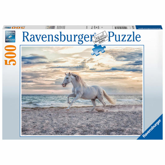 Ravensburger Puzzle Horse on the Beach, Adult Puzzle, Adult Puzzles, Standard, 500 Pieces, 16586