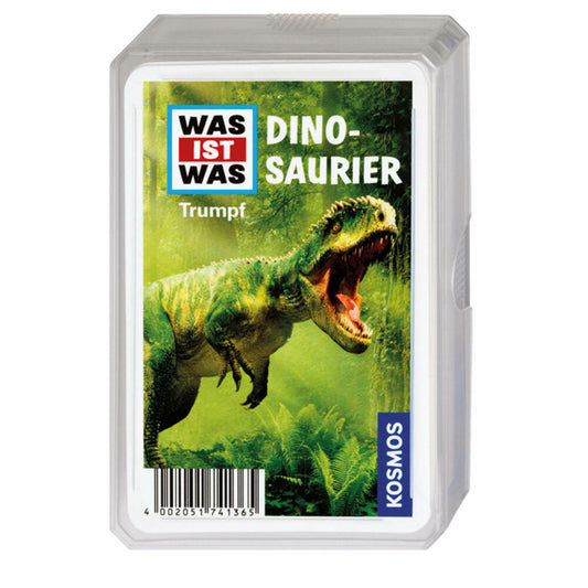 KOSMOS Was Ist Was Trumpfspiel Dinosaurier, Trumpf Kartenspiel, Giganten der Urzeit, Spiel, ab 8 Jahren, 741365