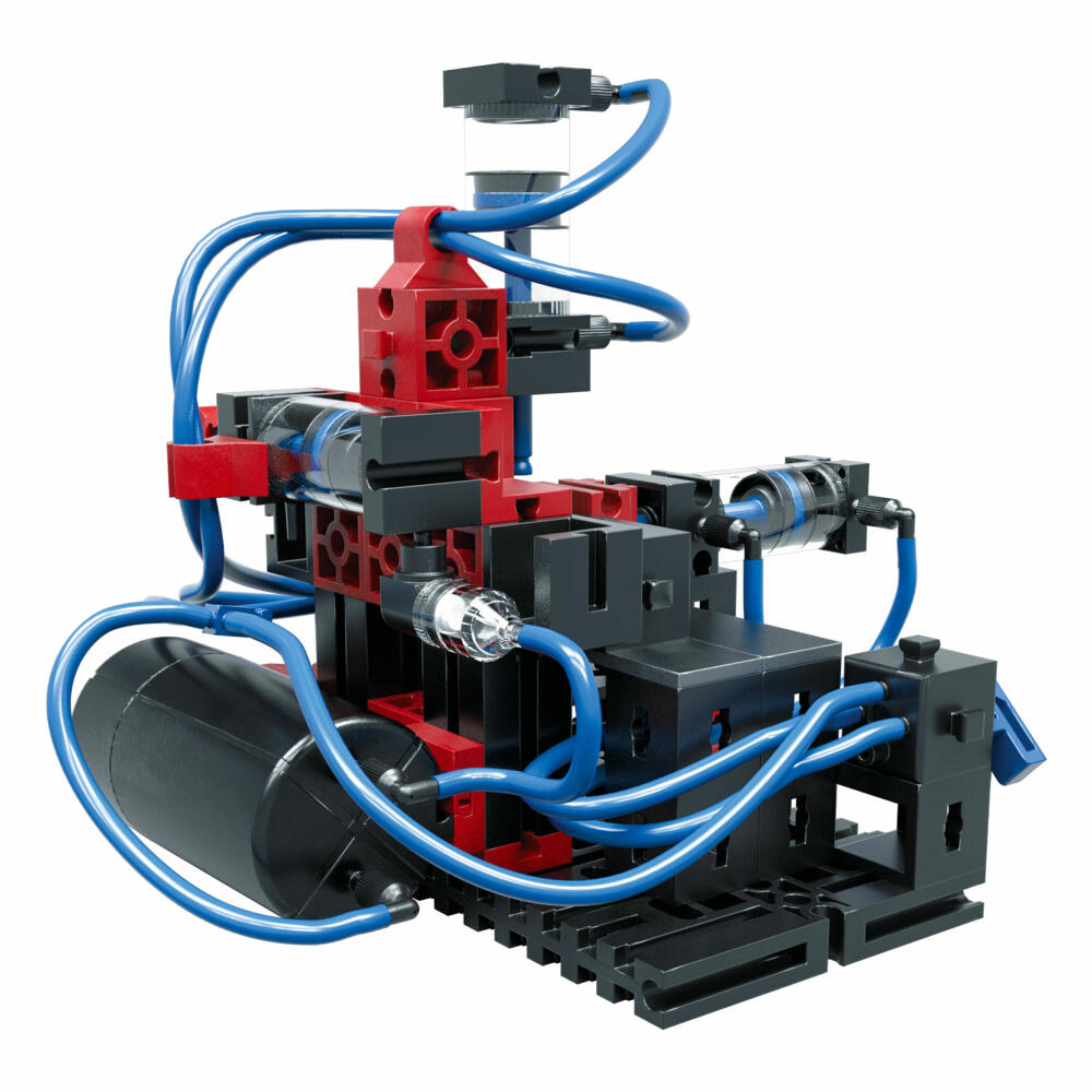 fischertechnik Profi Pneumatic Power, 200-tlg., Pneumatikventilen und -zylindern, Pneumatik Spielzeug, Luftspeicher, Motorikspielzeug, Baukasten, 533874