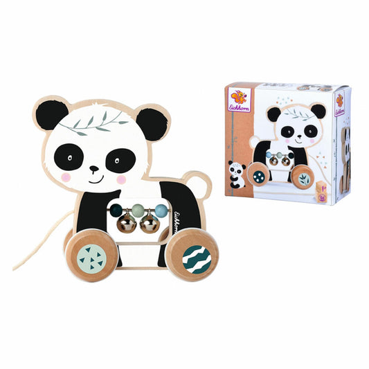 Eichhorn Nachziehtier Panda, Nachziehspielzeug, Ziehtier, Holzspielzeug, Holz Spielzeug, 100003806