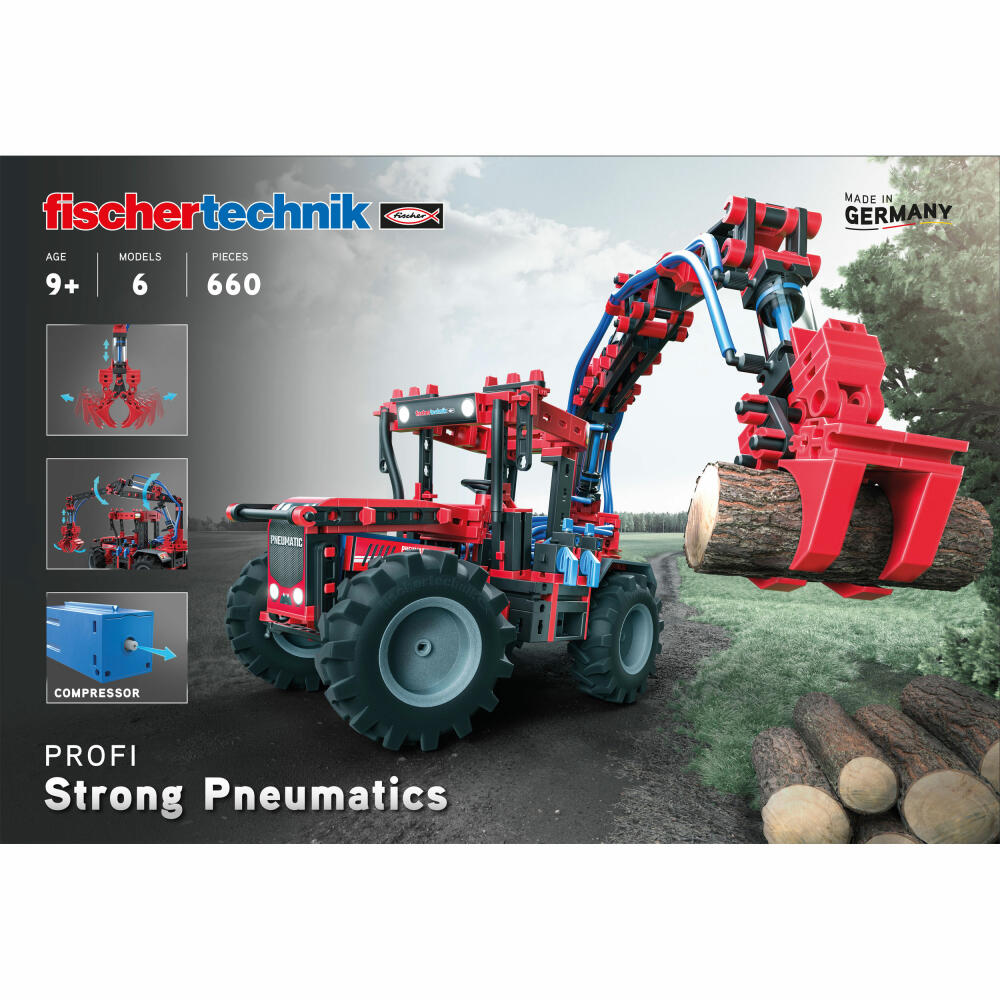 Fischertechnik Strong Pneumatics, 660-tlg., Pneumatik Modelle, Baukasten, Konstruktionsspielzeug, 559876