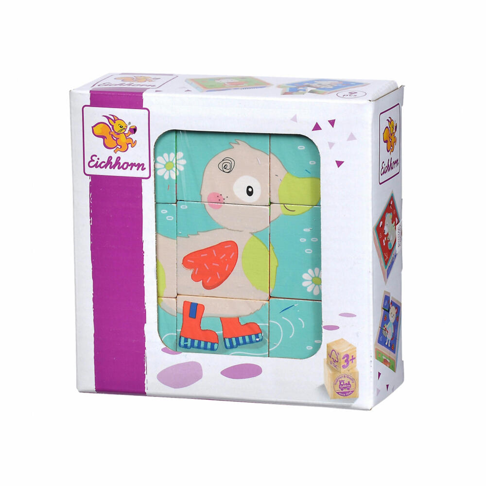 Eichhorn Picture Cube Friends, 9 pcs., Picture Cube Puzzle, Cube Puzzle, Puzzle, 100005463