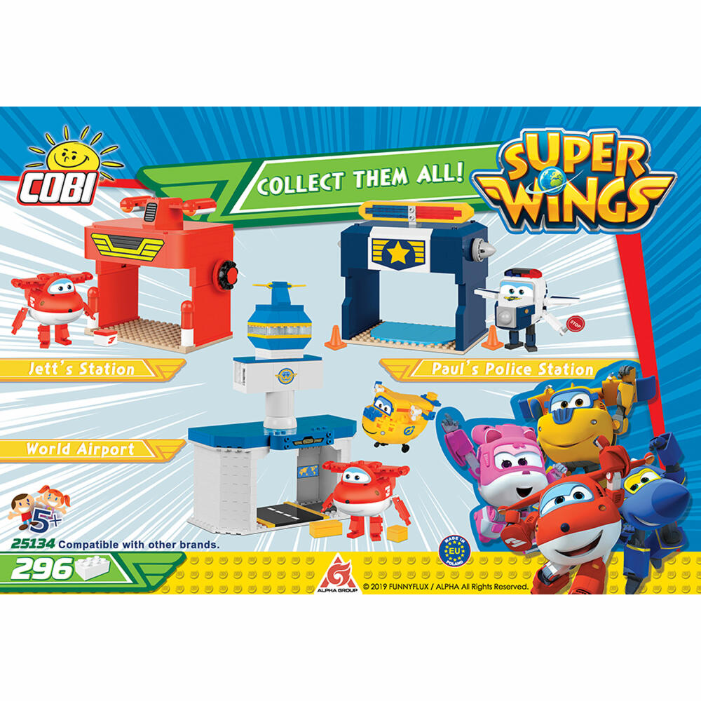 COBI Super Wings Donnie's Station, Flugzeug, Kinderserie, Spielzeug, Konstruktionsbausteine, 296 Teile, 25134