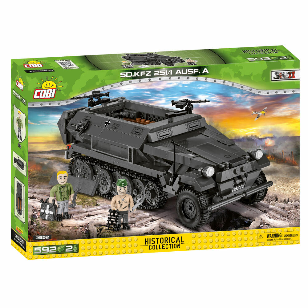 COBI Klemmbausteinset SD.KFZ. 251/1 Ausf. A, World War 2, Fahrzeug, Konstruktionsbausteine, Kunststoff, 593 Teile, 25521