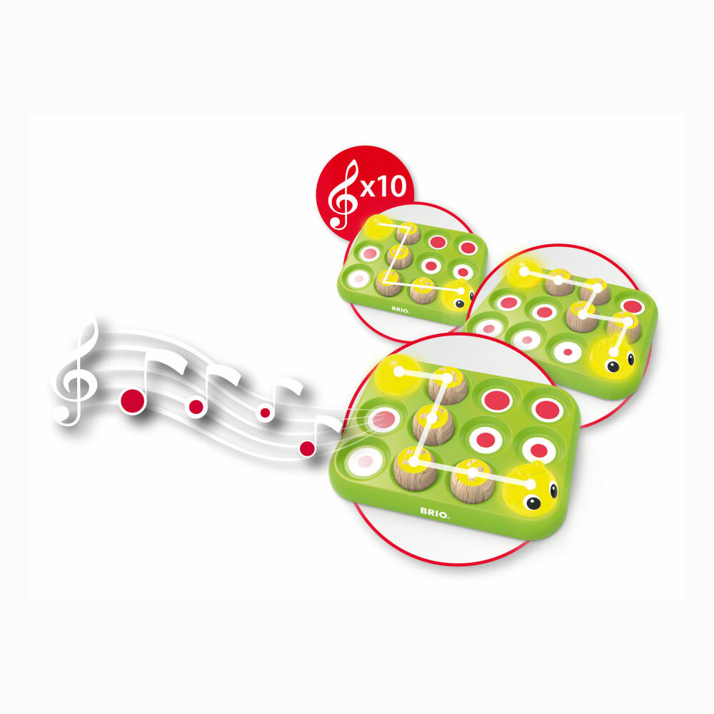 BRIO Musikspiel Raupe, Raupespielzeug, Tierspielzeug, Holzspielzeug, Kleinkind, 30189