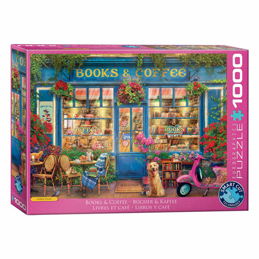 Eurographics Puzzle Books and Coffee, Smart Cut, 1000 pieces, 68 x 48 cm, 6000-5869