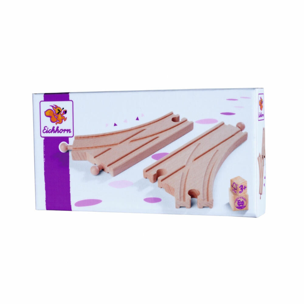 Eichhorn Railway Switches, Railway Accessories, Wooden Railway, Supplement, Extension, Rails, 100006401