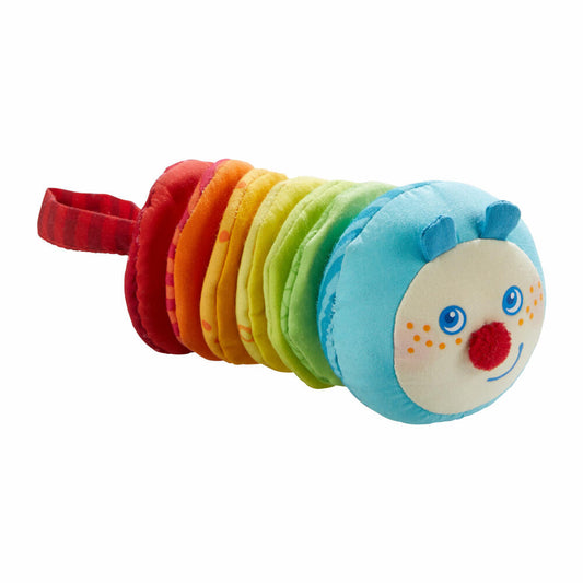 HABA Ratterfigur Raupe Mina, Baby Spiele, Babyspiele, Babyspielzeug, Stoffspielzeug, Spielzeug, 303192