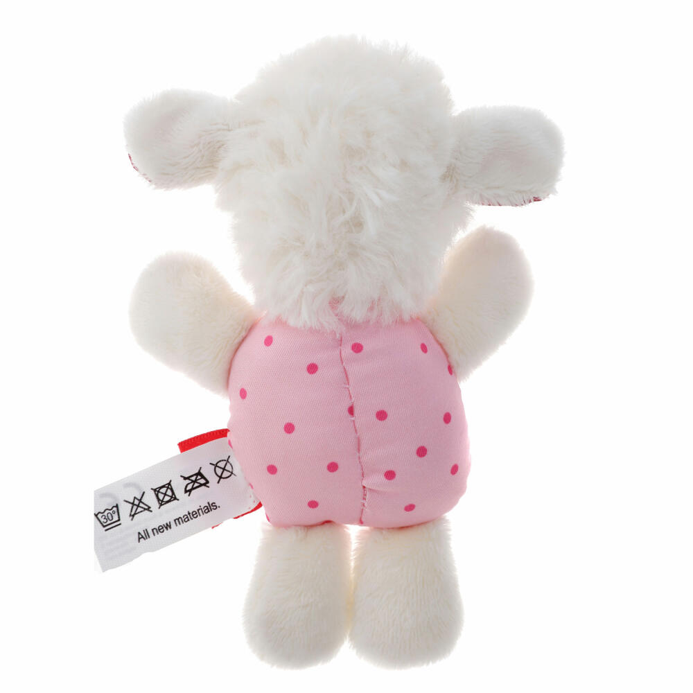 sigikid Red Stars Rassel Schaf, Rasselgreifling, Greifling, Kuscheltier, Babyspielzeug, Baby Spielzeug, Polyester, H 13 cm, 41189