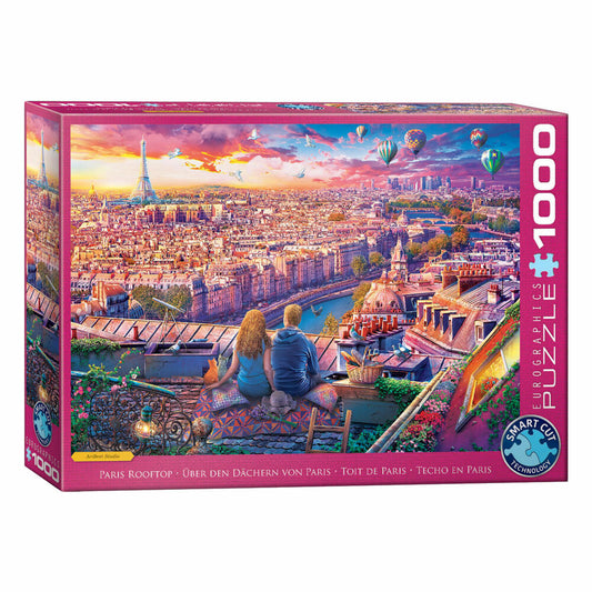 Eurographics Puzzle Über den Dächern von Paris, Smart Cut, 1000 Teile, 68 x 48 cm, 6000-5886