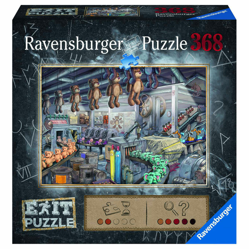 Ravensburger Exit Puzzle In the Toy Factory, Adult Puzzle, Guessing Game, Puzzle, Adult Puzzles, 368 Pieces, 16484