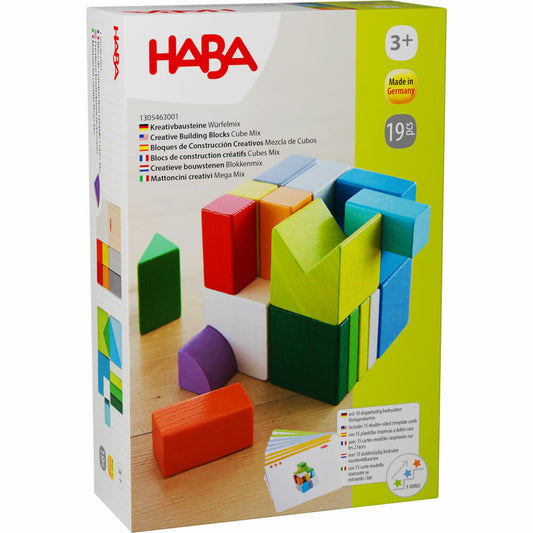 HABA 3D-Puzzle Game Cube Mix, Creative Building Blocks, Building Blocks, Motor Skills, Toy, from 3 Years, 1305463001