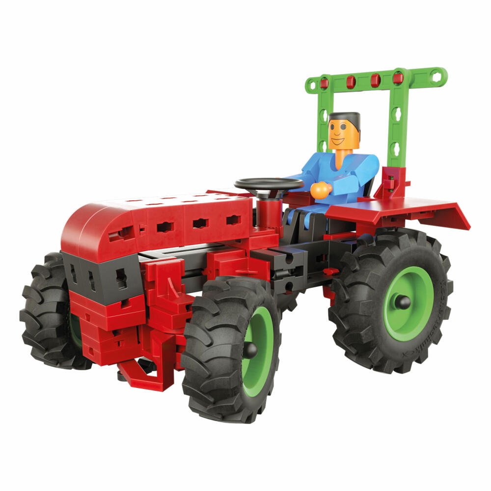 fischertechnik Advanced Tractors, 130-tlg., Kinder Baukasten, Motorikspielzeug, Bau Konstruktionsspielzeug, 544617
