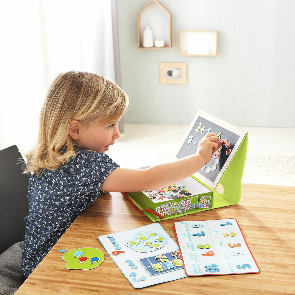 HABA Magnetbox 1,2 Zählerei, Kinderspiel, Magnet Box, Magnetspiel, Rechenspiel, Spielzeug, 302589