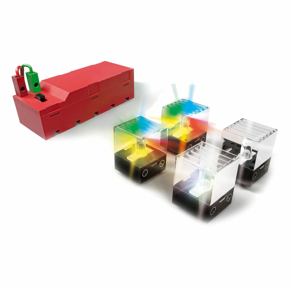 fischertechnik Plus Led Set, 40-tlg., 2 LEDs, Batteriehalter, Erweiterungsset, Bunt / Weiß, 533877
