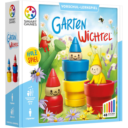 Smart Games Garden Gnome, Children's Game, Logic Game, Educational Toy, Ages 3 and Up, Wood, SG 038 DE