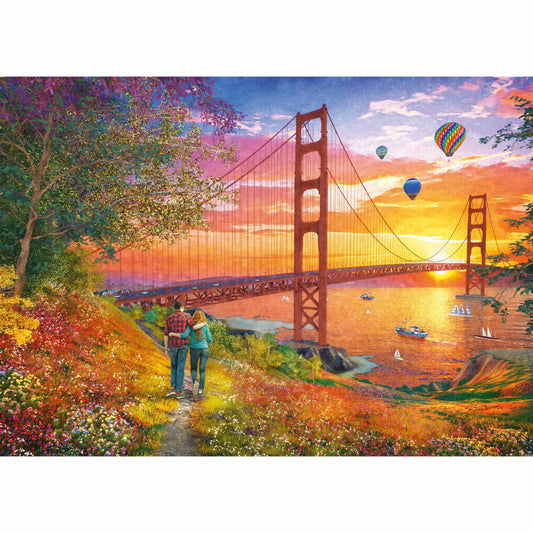 Schmidt Spiele Puzzle Spaziergang zur Golden Gate Bridge, Erwachsenenpuzzle, Standard, 2000 Teile, 59773