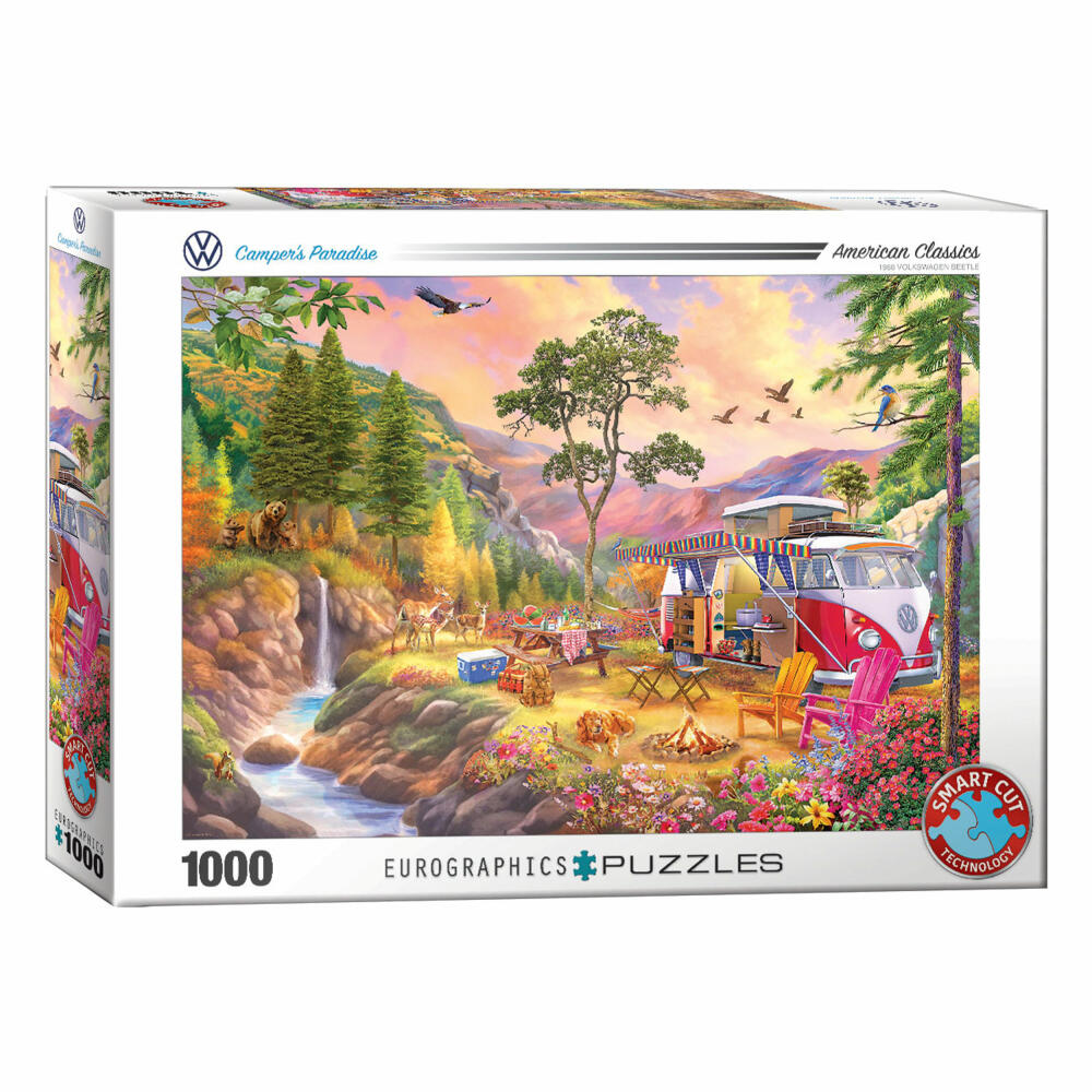 Eurographics Puzzle Bulli Paradies, Smart Cut, 1000 Teile, 68 x 48 cm, 6000-5866