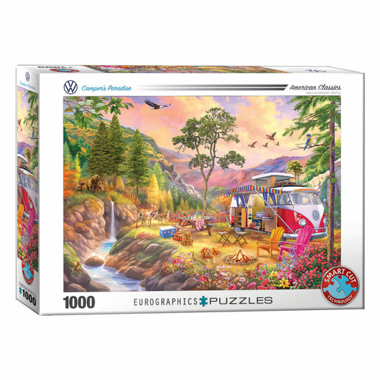 Eurographics Puzzle Bulli Paradies, Smart Cut, 1000 pieces, 68 x 48 cm, 6000-5866