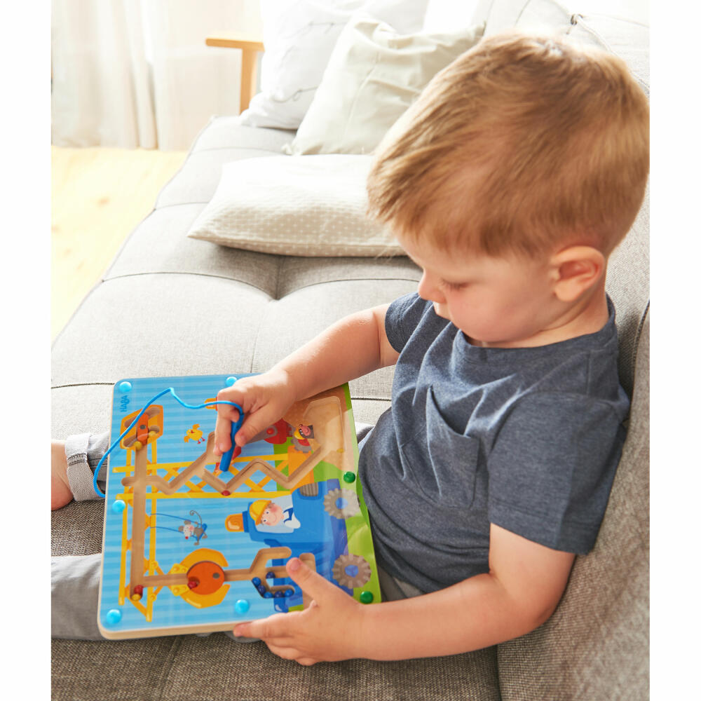 HABA Magnetspiel Auf Der Baustelle, Kinderspiel, Konzentrationspiel, Magnet Spiel, Spielzeug, 303418