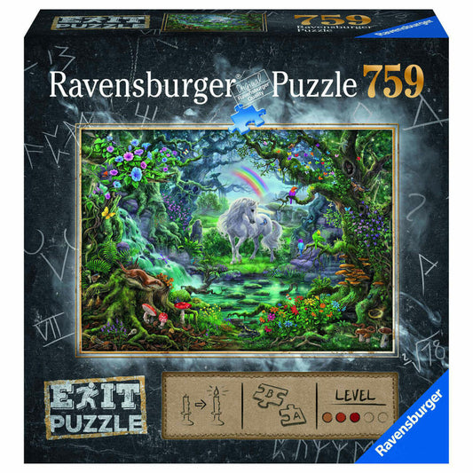 Ravensburger Exit Puzzle Unicorn, Adult Puzzle, Guessing Game, Riddle, Adult Puzzles, 759 Pieces, 15030