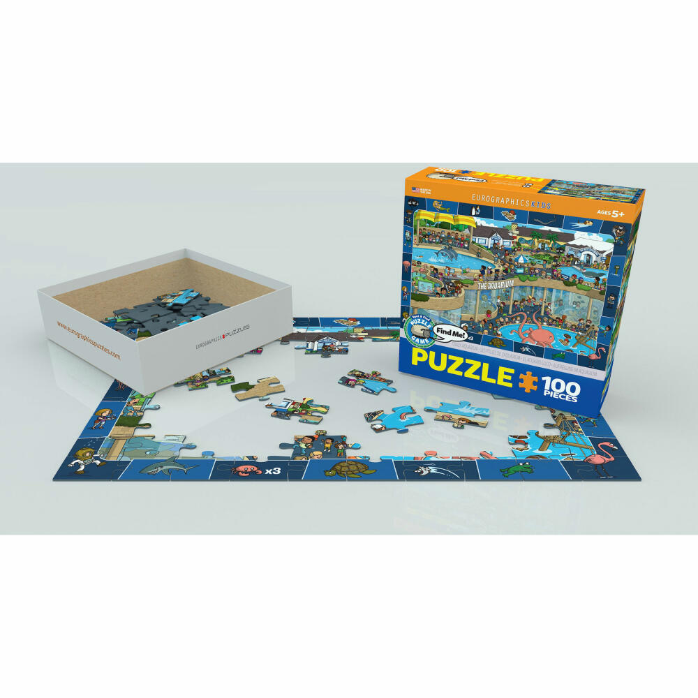 Eurographics Puzzle Aufregung im Aquarium, 100 Teile, 48 x 33 cm, 6100-0543
