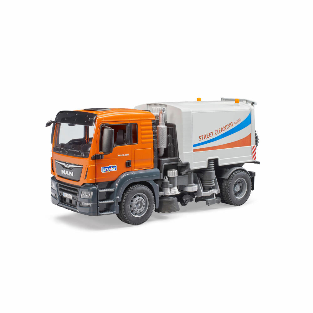 Bruder Commercial Vehicles MAN TGS Truck Street Cleaning, Sweeper, Model Vehicle, Model Vehicle, Toy, 03780