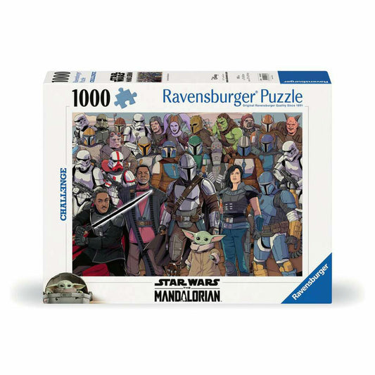 Ravensburger Puzzle Challenge Star Wars Mandalorian, Erwachsenenpuzzle, 1000 Teile, 12000536