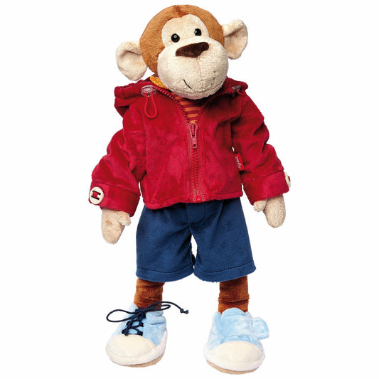 sigikid Lernaffe, Stoff Puppe, Stoffpuppe, Schlenker, Kuscheltier, Affee, Kinder Spielzeug, H 43 cm, 40989