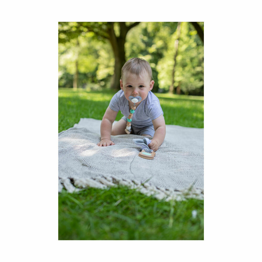 Eichhorn Baby Pure Schnullerkette, mit Clip, Schnuller Kette, Schnullerband, Baby, ab 0 Monaten, Holz, 100005700